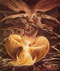 William Blake The Great Red Dragon and the Woman Clothed with Sun painting